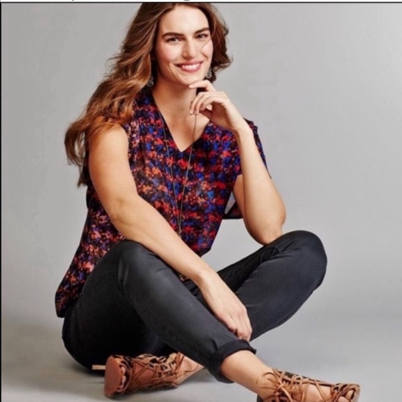 CAbi Bonus Multicolor Blouse only #3428 Size Large - Picture 2 of 5